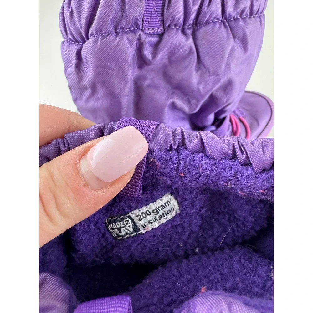Stride Rite Girls M2P Sneaker Boot Purple‎ Pink 200 Gram Insulation 8 Waterproof
